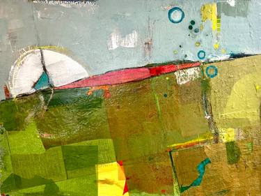 Original Abstract Landscape Mixed Media by Ellen Brook