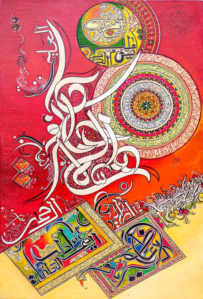 Original Modernism Calligraphy Paintings by Arshi Rana