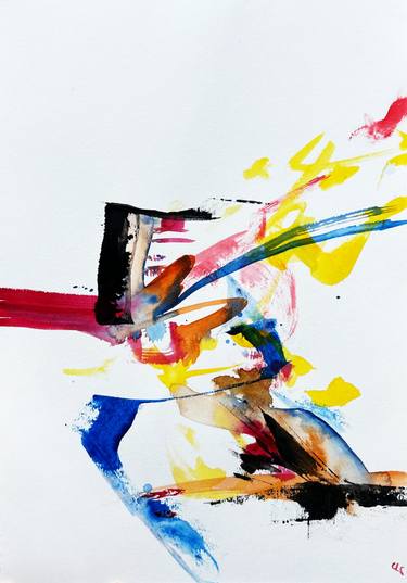 Original Abstract Expressionism Abstract Mixed Media by Olena Spiridonova