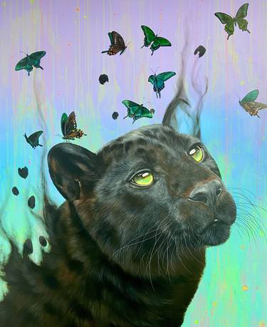 Original Realism Cats Printmaking by Louise Mcnaught