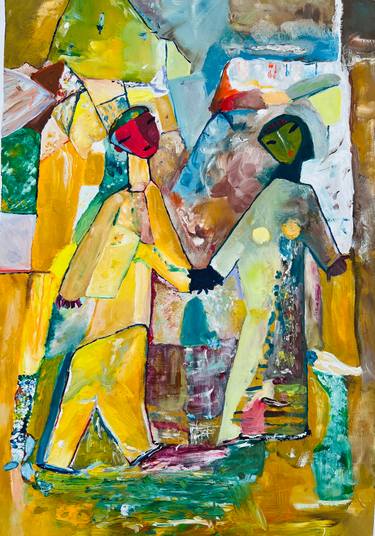 Original Abstract Expressionism Abstract Mixed Media by Zobia Kulsoom