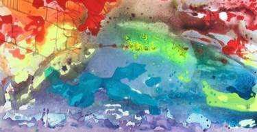 Original Abstract Expressionism Outer Space Paintings by Julie Robertson