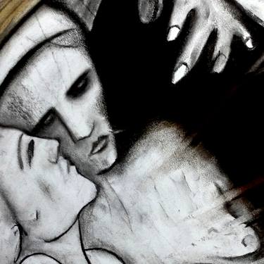 Original Abstract Expressionism People Drawings by Suzanna Reynolds
