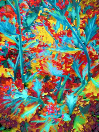 Original Contemporary Botanic Mixed Media by Mark Ross