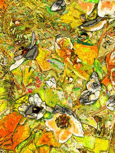 Original Contemporary Floral Mixed Media by Mark Ross