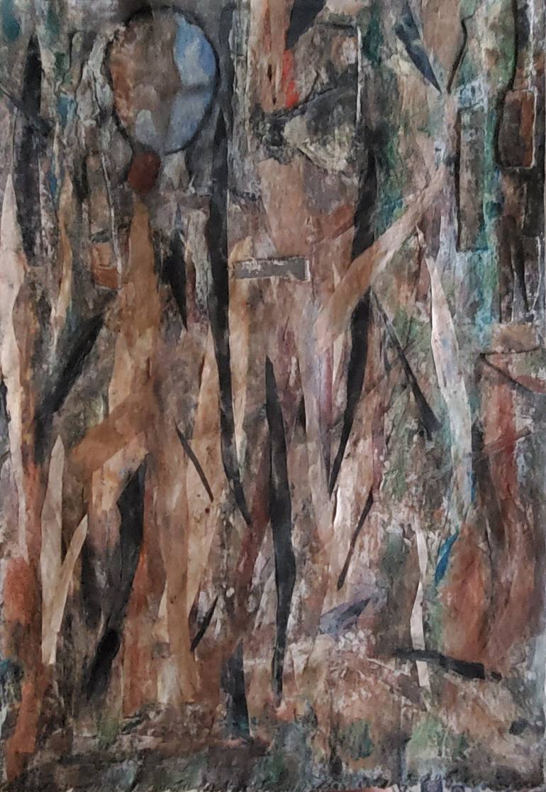 Original Abstract Nude Mixed Media by Isabel Summers
