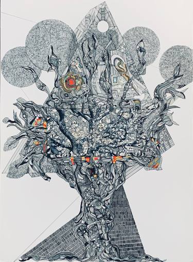 Original Illustration Architecture Drawing by Bettina Stuurman