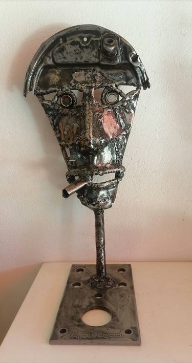 Original Art Nouveau Cinema Sculpture by Abdelhaq Elyoussi