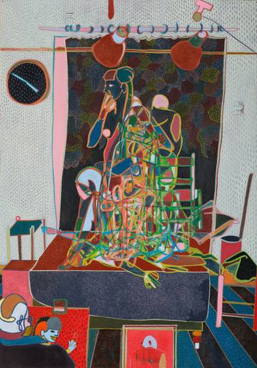 Original Figurative Portrait Paintings by Greg Genestine-Charlton