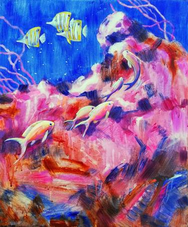 Original Contemporary Fish Paintings by Irina Tikhonova