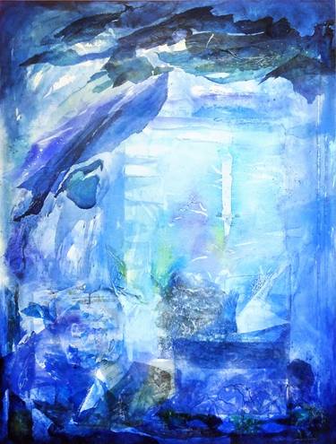 Original Abstract Expressionism Abstract Mixed Media by Misako Oba