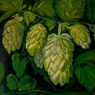 Original Art Deco Botanic Painting by Irina Bach