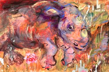 Original Conceptual Animal Mixed Media by D Truthsayer