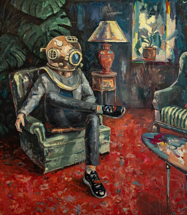 Print of Figurative Interiors Paintings by Allen Mack
