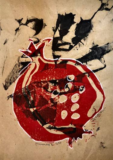 Original Abstract Expressionism Food & Drink Printmaking by Shenouda Esmat