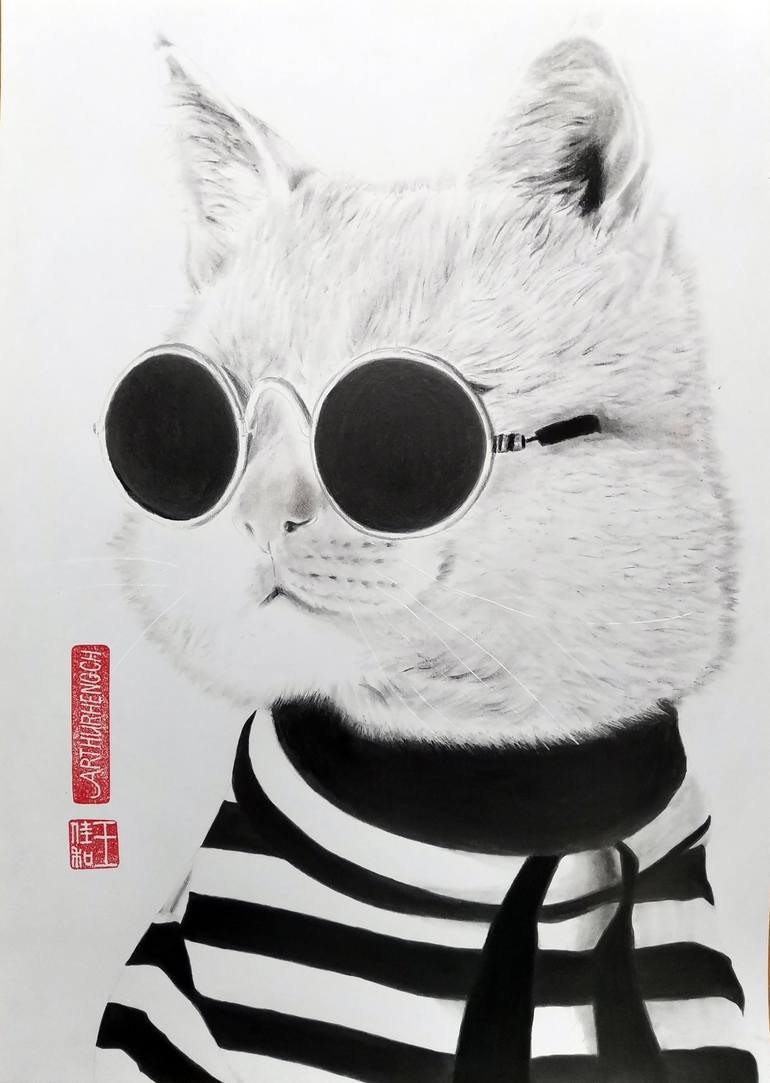 Print of Fine Art Animal Drawings by Arthur Heng