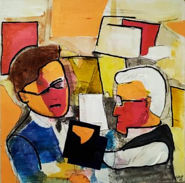 Original Neo-impressionism People Painting by Sean Bw Parker
