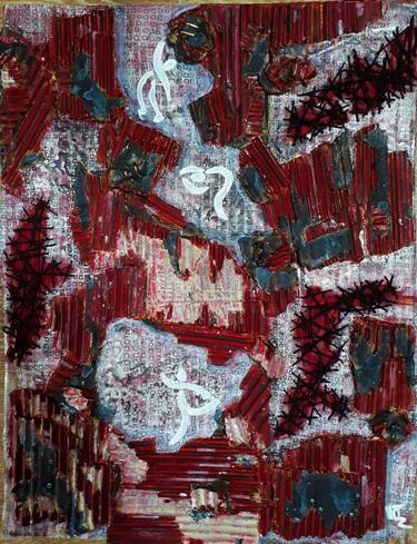 Original Art Deco Abstract Painting by Moz Artiste