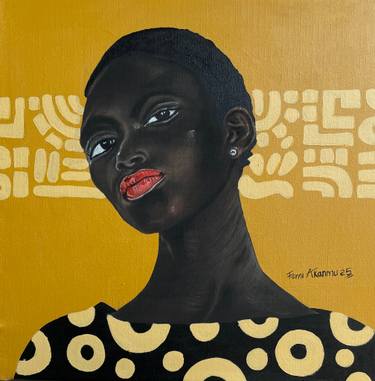Original Contemporary Women Mixed Media by Oluwafemi Akanmu