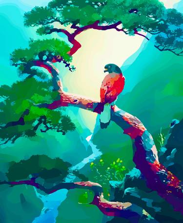 Original Pop Art Landscape Mixed Media by Katia Kot