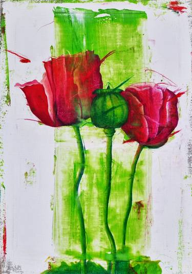 Original Figurative Botanic Drawings by Josef Hirthammer