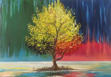 Original Abstract Tree Paintings by Natalia Kichatova