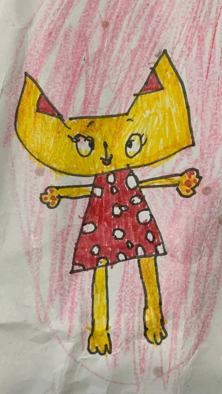 Original Fine Art Cats Drawing by Esen Musabekov