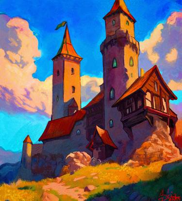 Original Impressionism Architecture Digital by Anastasiia Kurkova