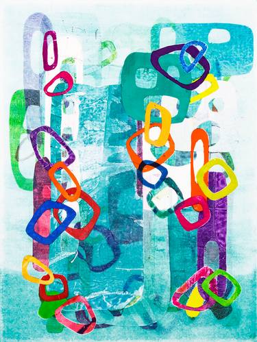 Original Conceptual Abstract Printmaking by Melanie Roschko