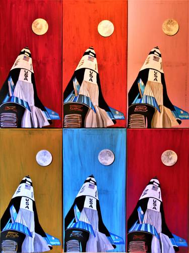 Original Modern Outer Space Painting by Barbara Donovan