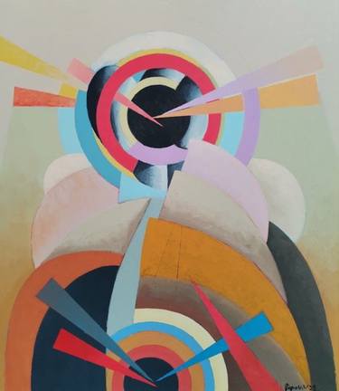 Original Contemporary Geometric Painting by Victor Popov