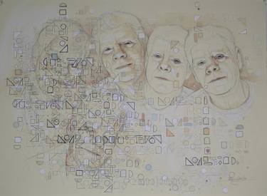 Original Conceptual Men Drawings by Donalee Peden Wesley