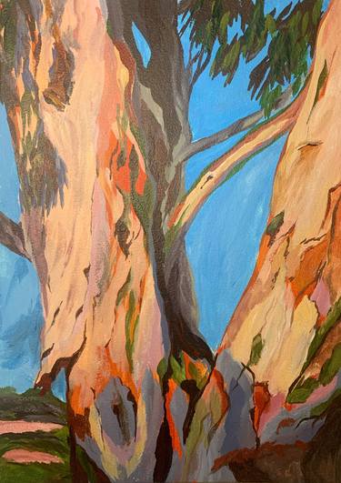 Original Expressionism Tree Paintings by Daria Kamishanova