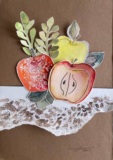 Original Illustration Food & Drink Collage by Daria Kamishanova