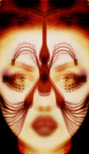 Original Conceptual Portrait Mixed Media by Petra Brnardic