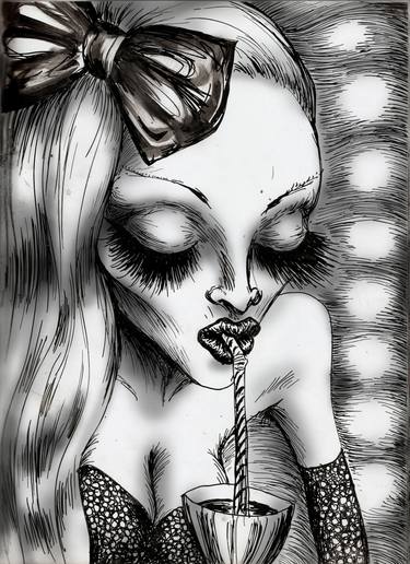 Original Figurative Comics Printmaking by Petra Brnardic