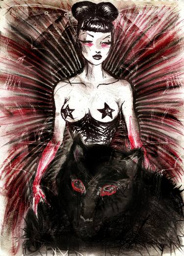 Original Conceptual Classical mythology Printmaking by Petra Brnardic