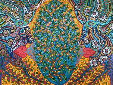 Original Abstract Nature Painting by Zaplaflora Jesús Torres