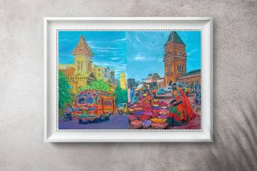 Original Art Deco Architecture Paintings by Aqil Shahzad