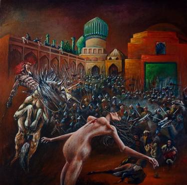 Original Expressionism Classical Mythology Paintings by Aqil Shahzad