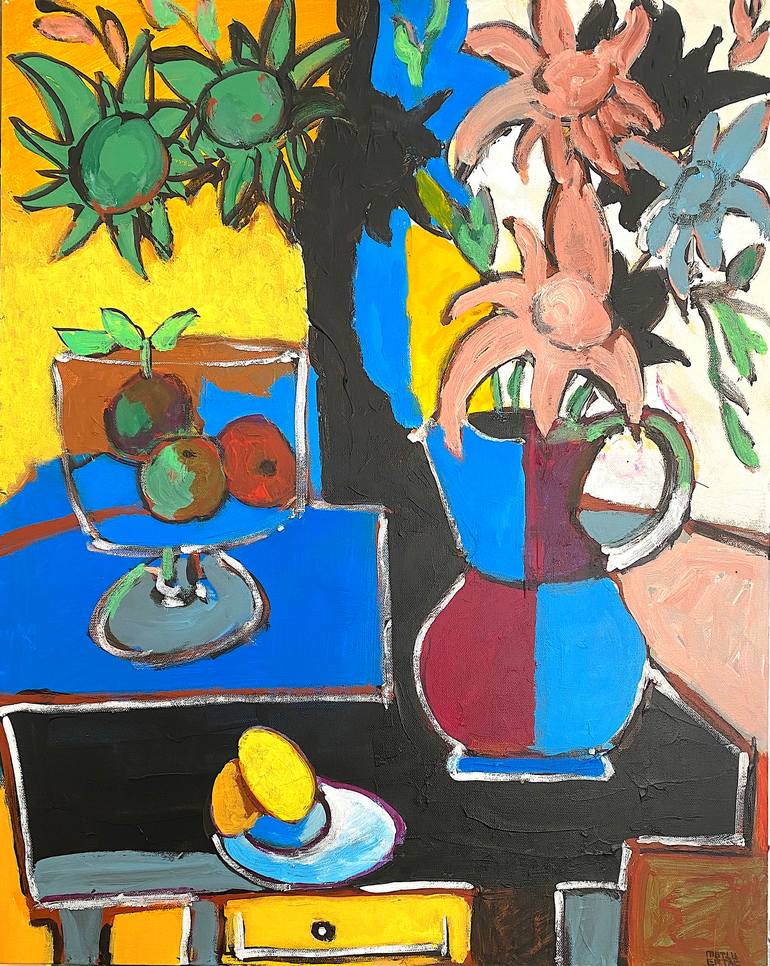 Original Impressionism Still Life Paintings by Mutlu Ertac