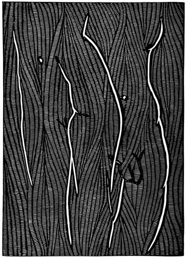 Original Abstract Expressionism Men Printmaking by Magdalena Piwko-Chudzik