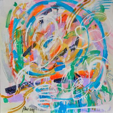 Original Abstract Graffiti Mixed Media by Igor Rand