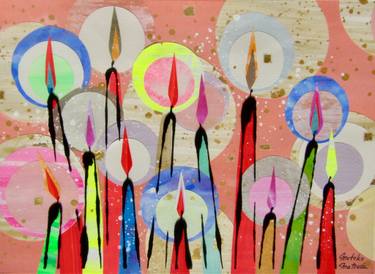 Original Fine Art Light Collage by Motoko Matsuda
