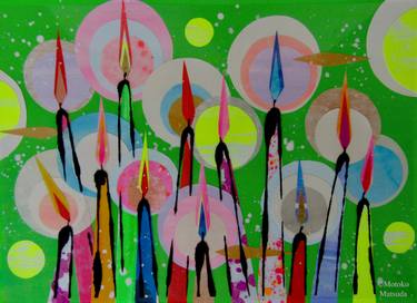 Print of Expressionism Light Collage by Motoko Matsuda