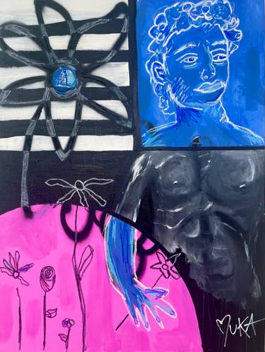 Original Abstract Floral Paintings by Muka Gomez