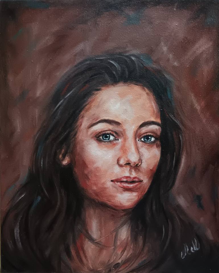 Original Portraiture People Paintings by Mateja Marinko