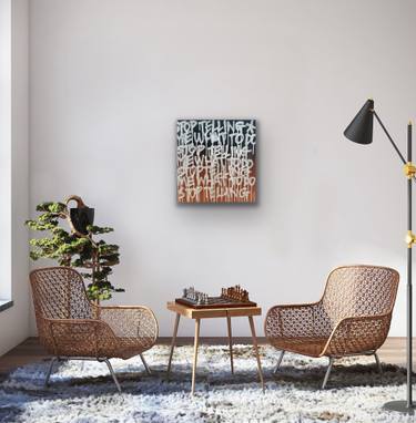 Original Contemporary Calligraphy Painting by Mr Popcorn