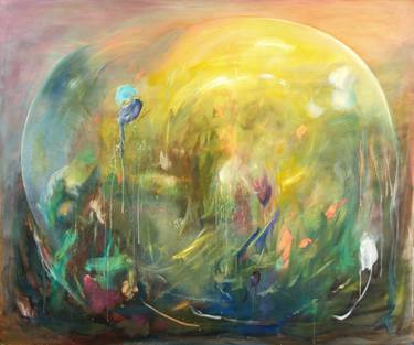 Original Abstract Expressionism Fantasy Painting by Tage Lundin