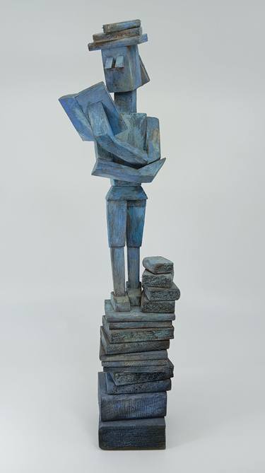 Original Cubism Calligraphy Sculpture by José Manuel Solares